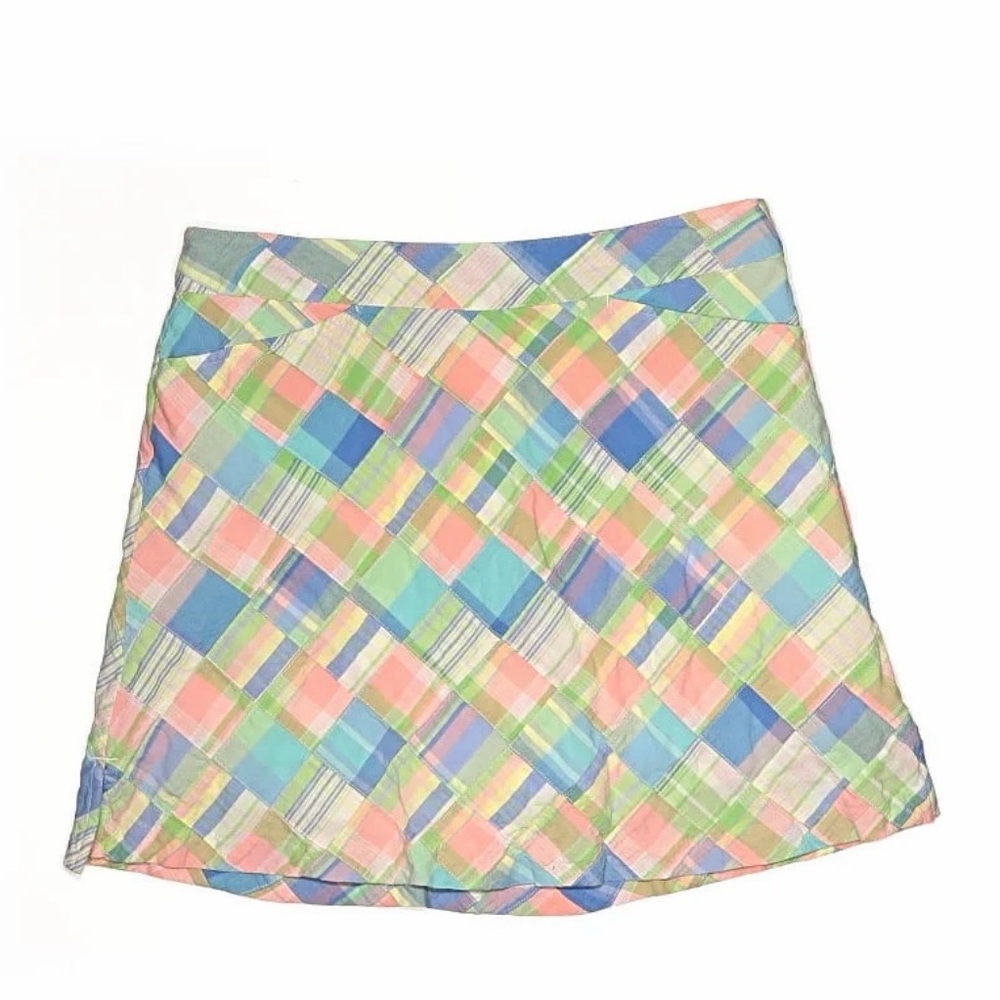 Lady Hagen Pastel Patchwork Golf Skirt in Coral, Mint & Sky size 8